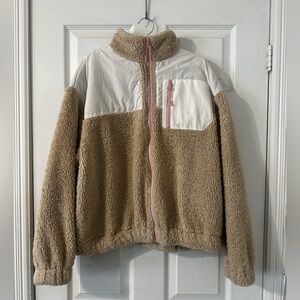 H&M Sherpa Zip Up Sweater (Sm)